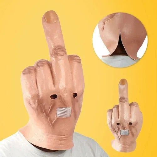 middle finger full head mask