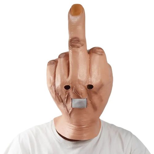 middle finger full head mask
