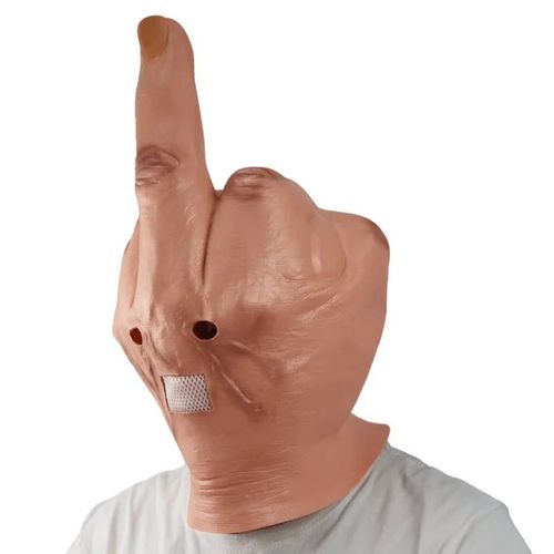 middle finger full head mask