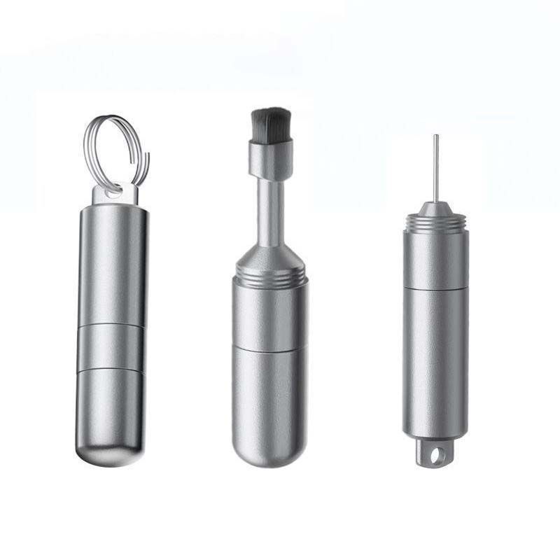 📢50% off🎧2-in-1 Brush + SIM Needle🔑Aluminum Alloy, Compact & Keyring