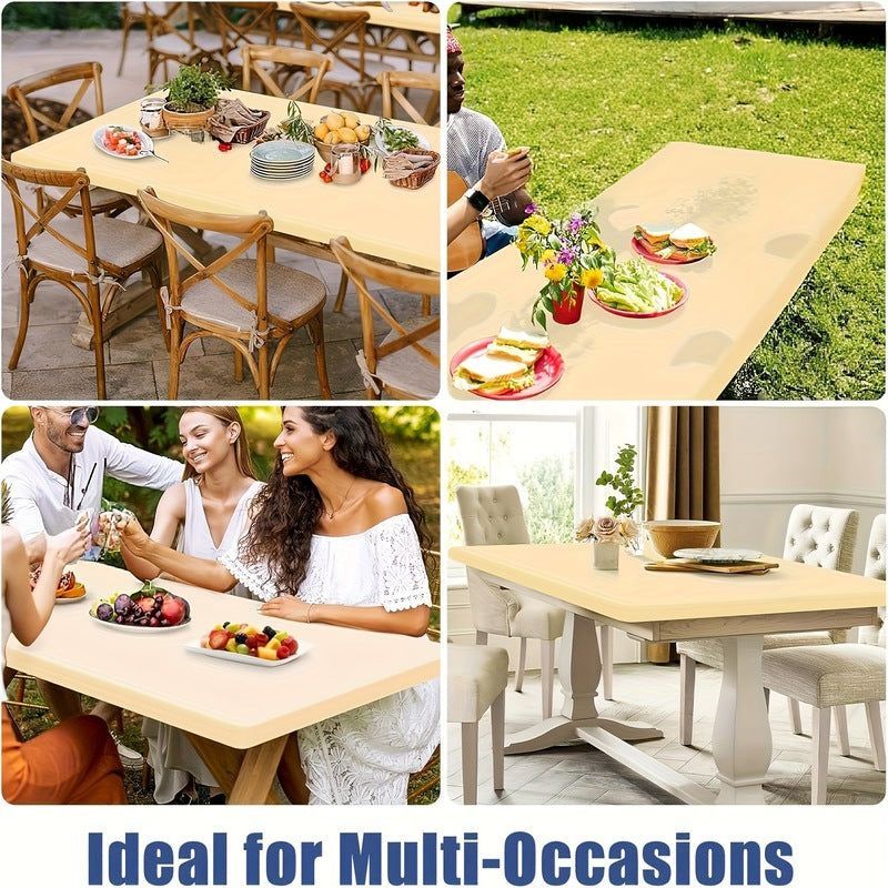 🧶✨ Elastic Spandex Table Cover – Universal Rectangular & Square 📏