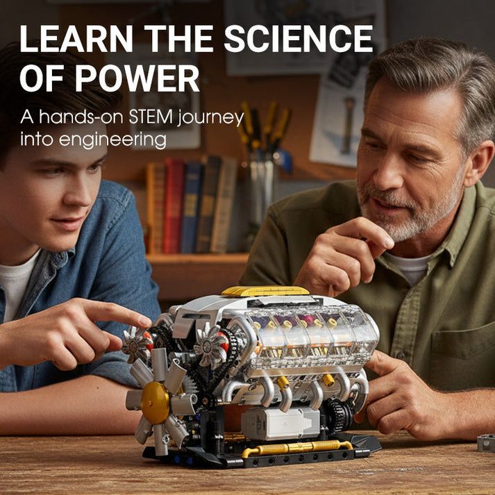 🏆45K+Likes😍Realistic Mechanical Engine Model Building Set