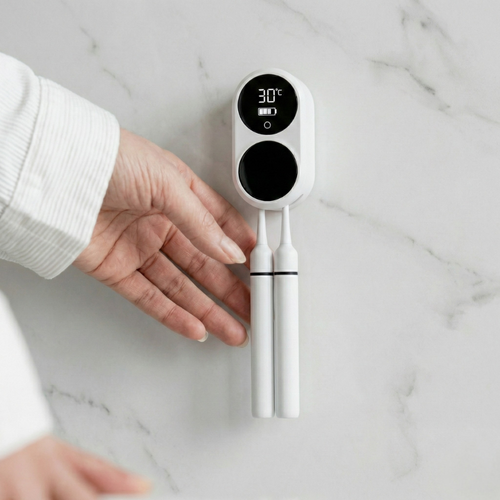 🧴🪥Wall Mounted Electric Toothbrush Holder - Auto Inductive Cover for Bathroom✨