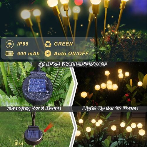 Spring Solar Powered Firefly Garden Stake Light