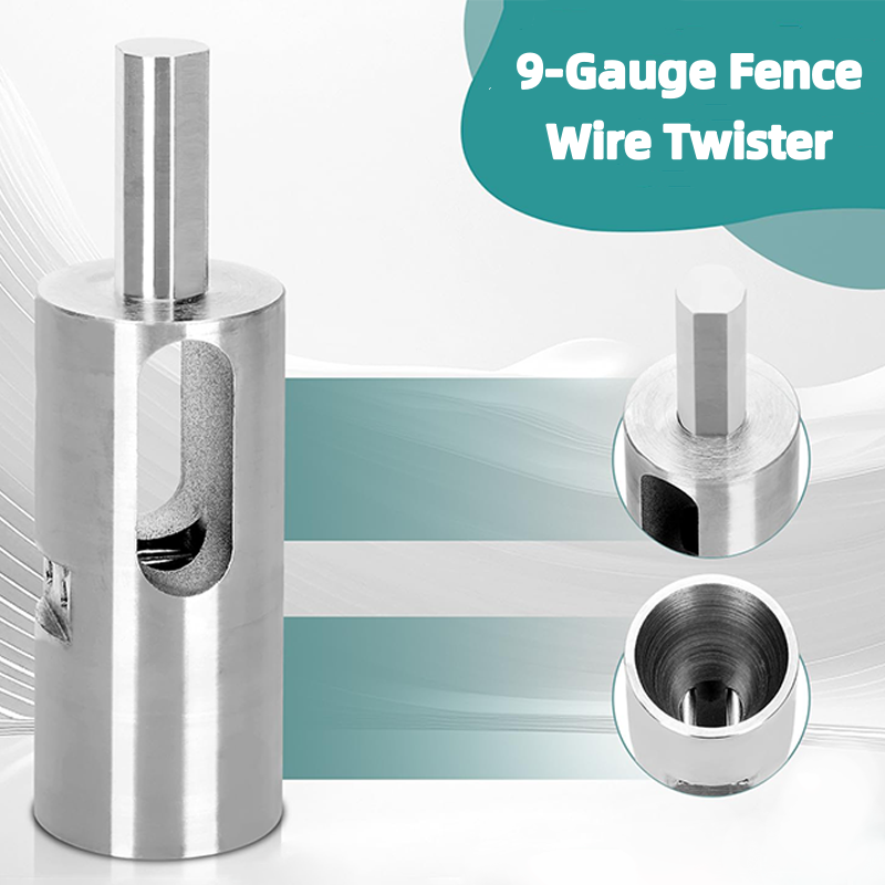 🏆65K+Likes⚙️9-gauge fence wire twisting pliers for 3-jaw drill chuck
