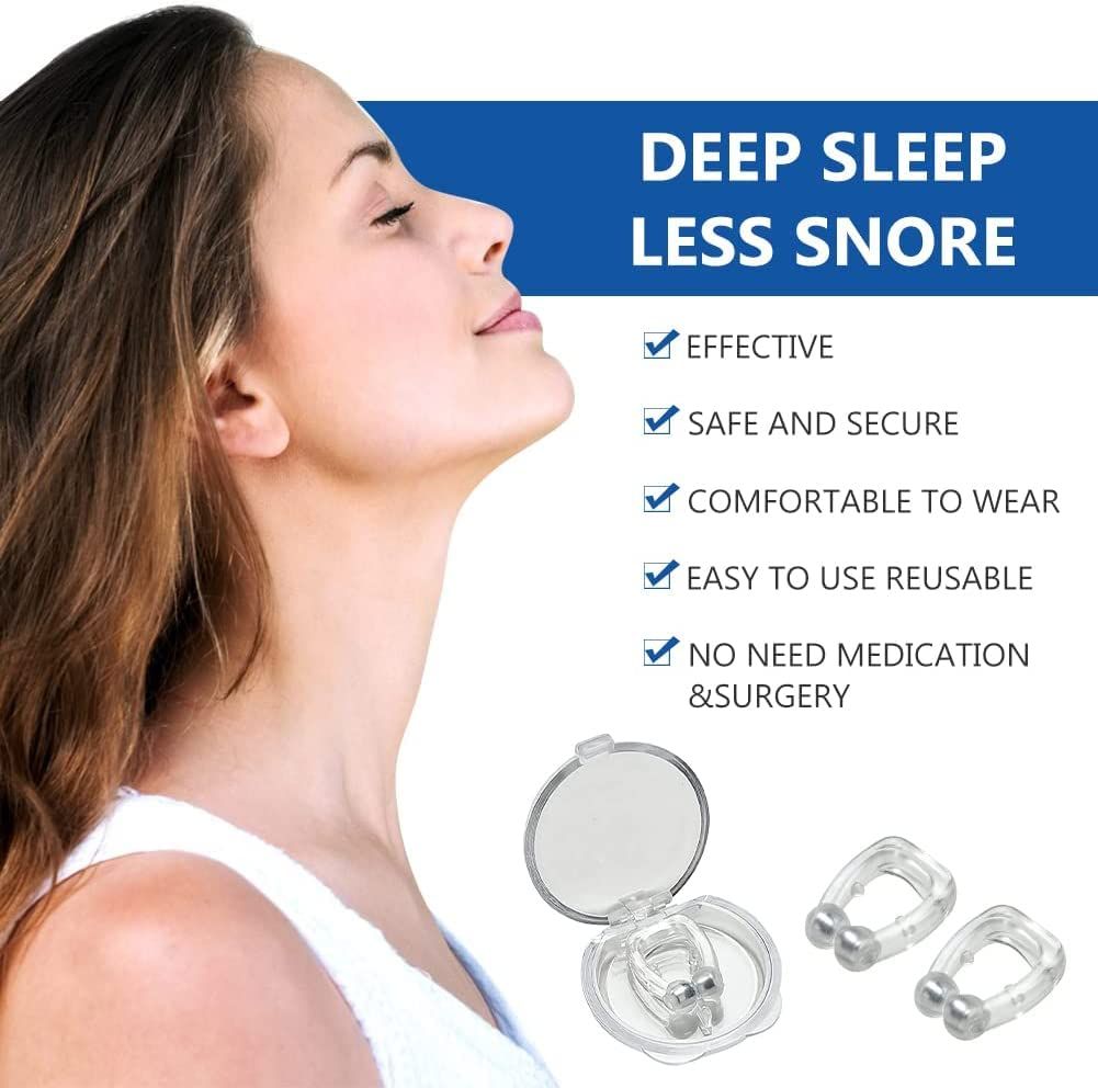 BUY 1 GET 6 !!! Original Silicone Magnetic Anti Snoring Nose Clip