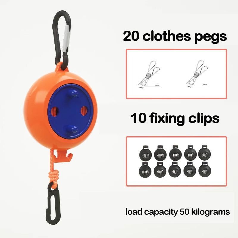 Buy 1 Get 2 !!!  Portable Retractable Clothesline Travel Camping Home Use