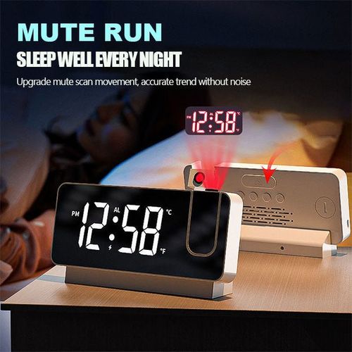 Mirror projection alarm clock