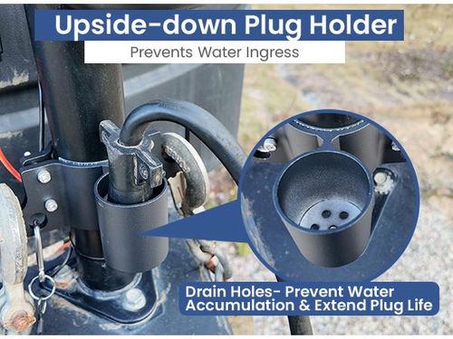 Aluminum RV Towing Chain Organizer & 7-Way Plug Holder