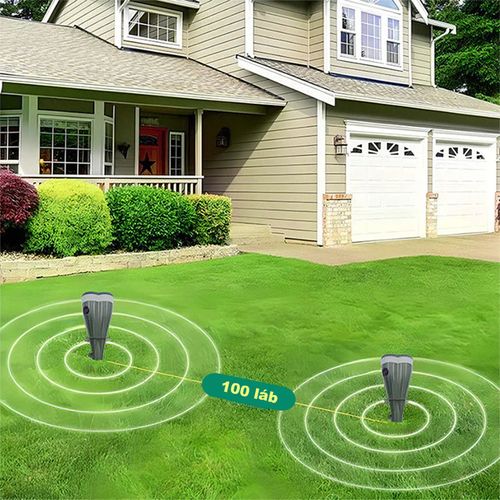 Solar-powered waterproof animal repeller