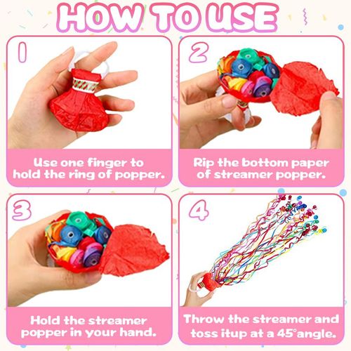 Hand-Throw Streamer Poppers