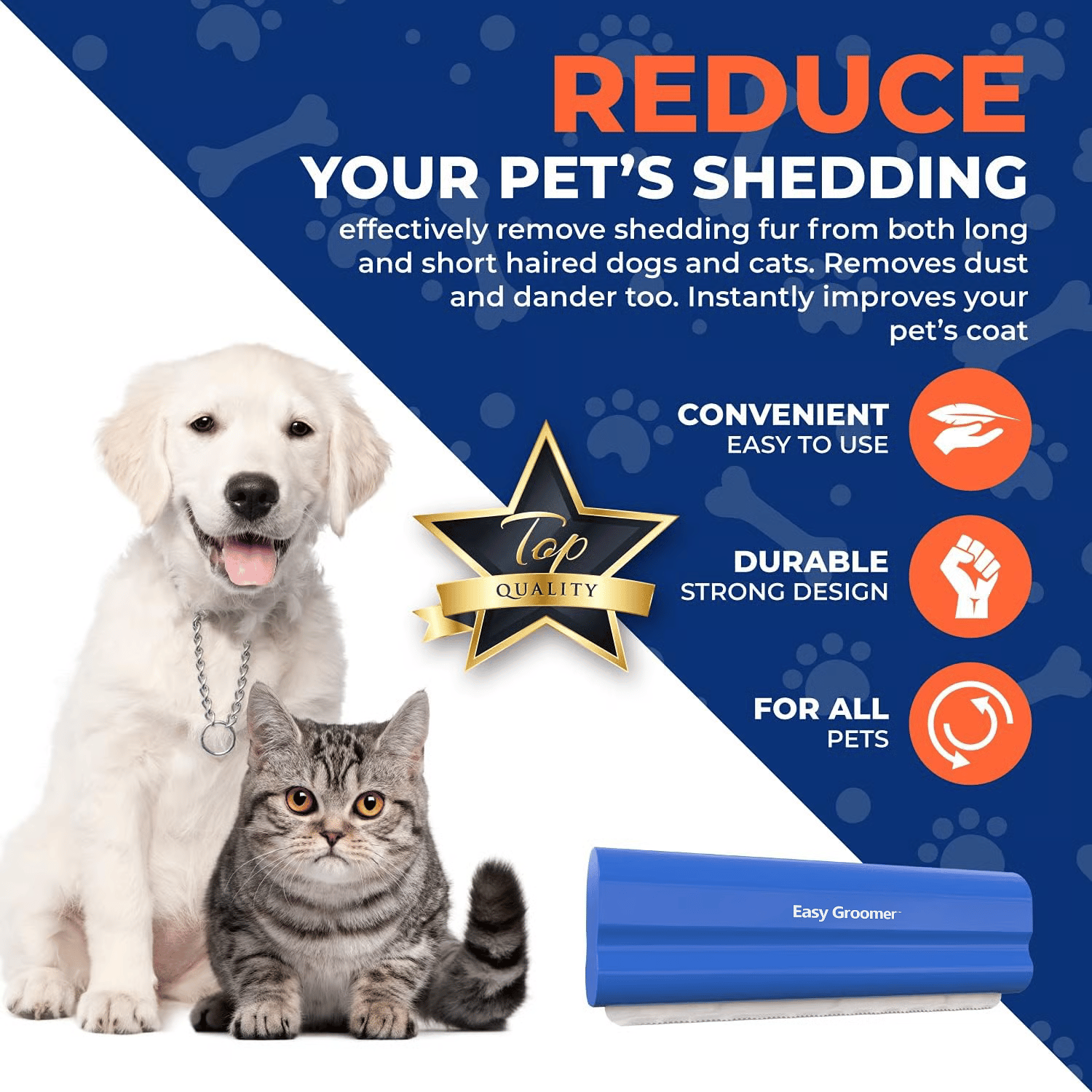 ⏰Last Day 50% OFF🔥Easy Groomer - Gentle & Effective Pet Deshedding