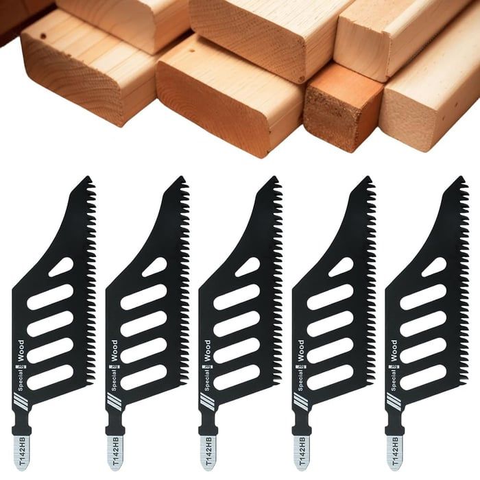 5pcs Flush Cutting Jigsaw Blade for Wood Plastic Metal
