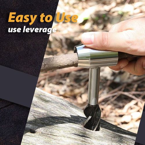 Multipurpose Bushcraft Hand Auger with Holster
