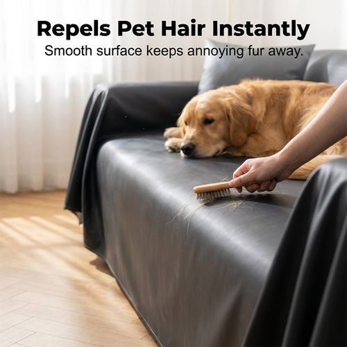 Non-slip faux leather sofa cover