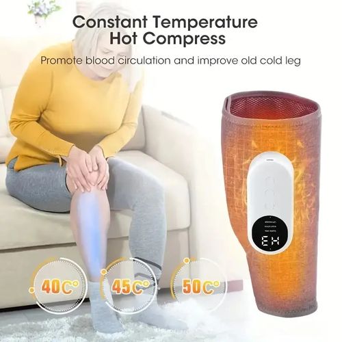 Leg massager with heating and pressure functions