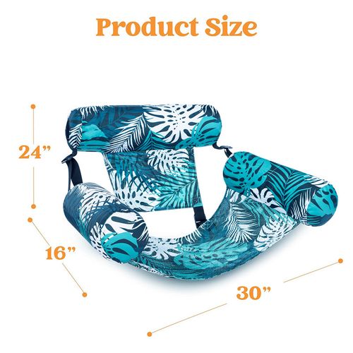 💎 -50% TROPICAL FLOATING CHAIR! 💎 Leaf Design, Pump Included & Ultra-Lightweight – Your Oasis on the Water