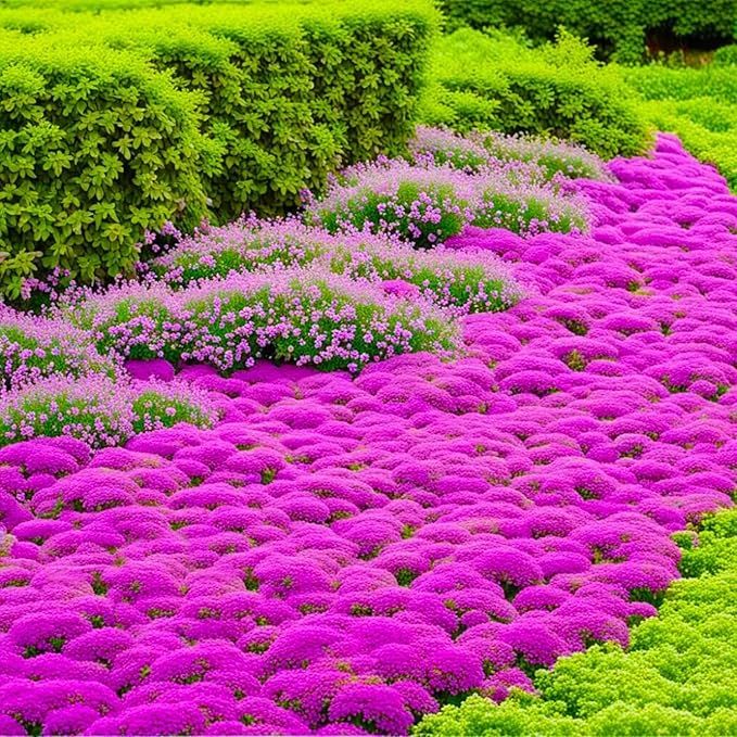 🔥✨Creeping Thyme seeds for four seasons🏡| Create your perfect lawn here🌼（ Mix 4 colors-300seeds）