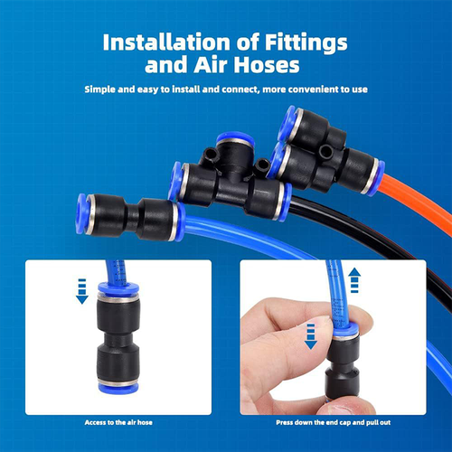 1/4 Inch Pneumatic Push-to-Connect Air Hose Fittings Kit ⚡🔧