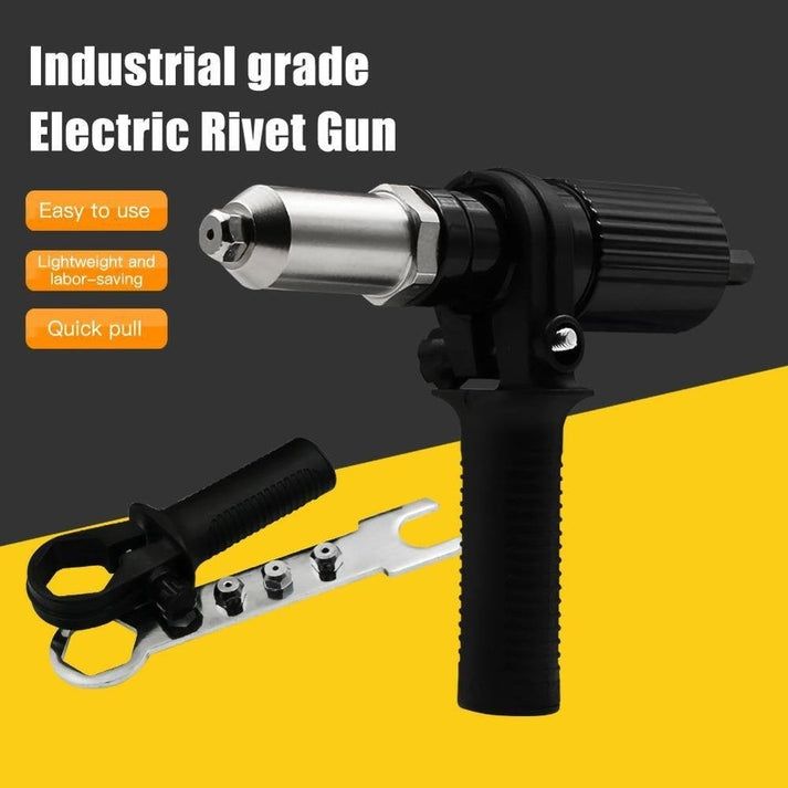 Professional Rivet Gun Adapter Kit with 4 Nozzle Bolts