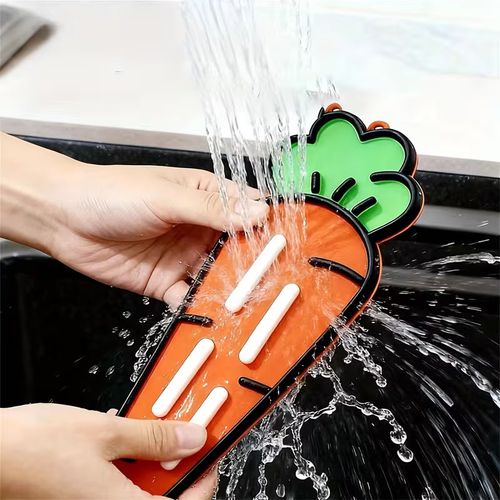 Cute Carrot Pot Lid & Sponge Holder Mat