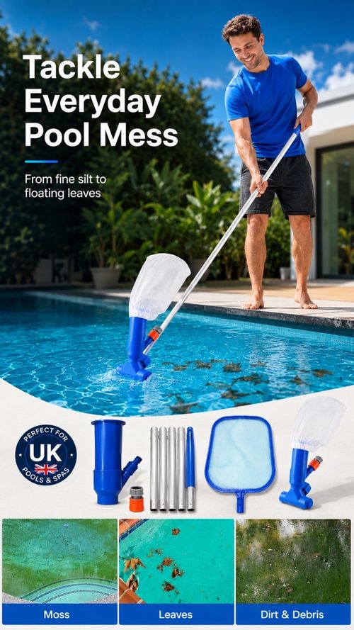 Pool cleaning vacuum set