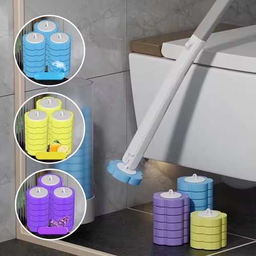 Disposable toilet cleaning tool