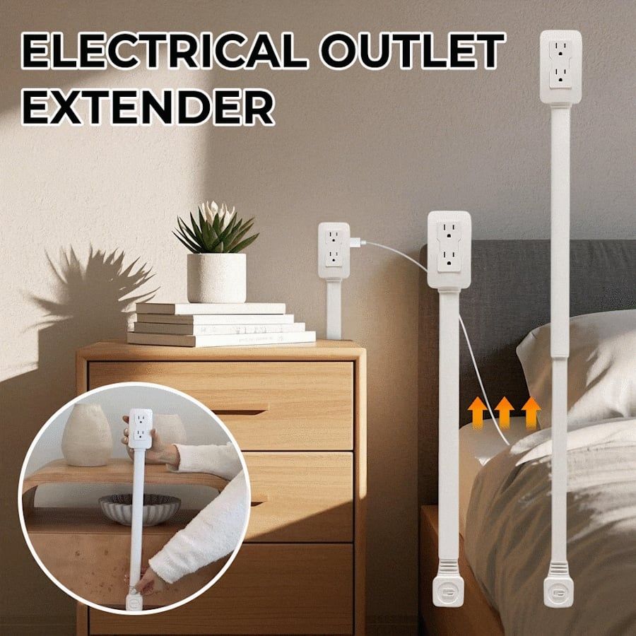 Retractable and rotatable Electrical Outlet Extender Power Socket Expander