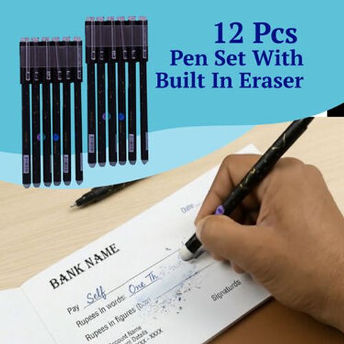12 Pcs Pen With Eraser