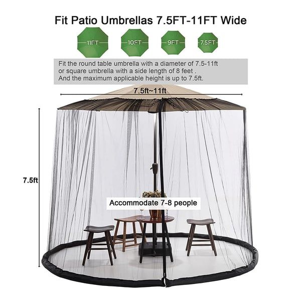 Patio Umbrella Mosquito Net ( ONLY NET, NO Umbrella🌂!!!)
