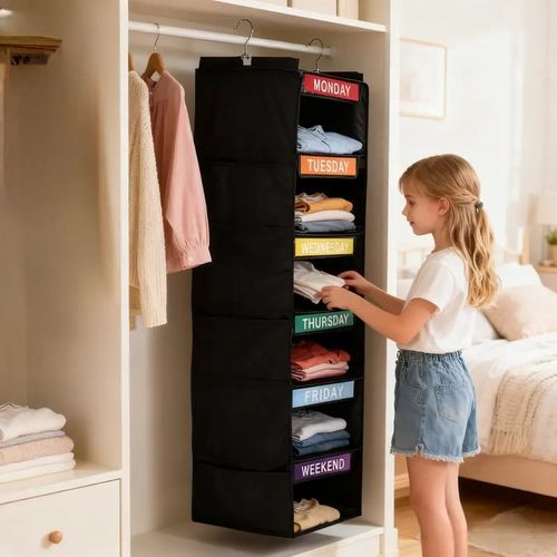 Monday–Friday Hanging Clothes Organizer (Kids’ Weekly Outfit Planner) 👕📅✨