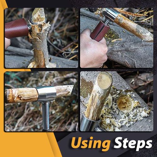 Multipurpose Bushcraft Hand Auger with Holster