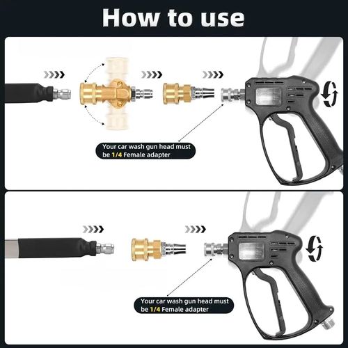 Thickened Radiator Cleaning Wand with Water & Air Dual-Purpose Connector