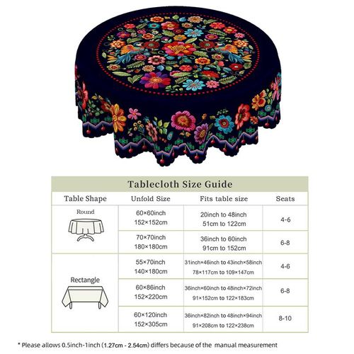 Mexican Floral Tablecloth