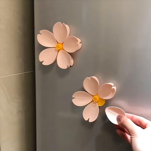 Flower refrigerator magnet clip