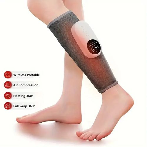 Leg massager with heating and pressure functions