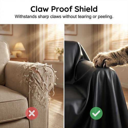 Non-slip faux leather sofa cover