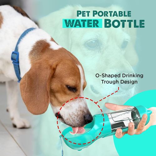 🐾💧4-in-1 Dog Water Bottle 🐶 500ML Portable Pet Water Dispenser