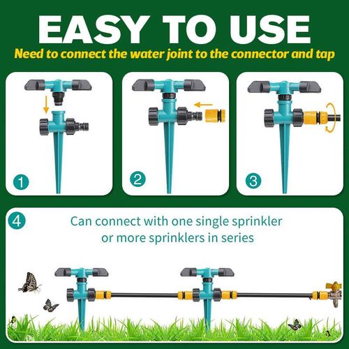 360-degree rotating garden sprinkler