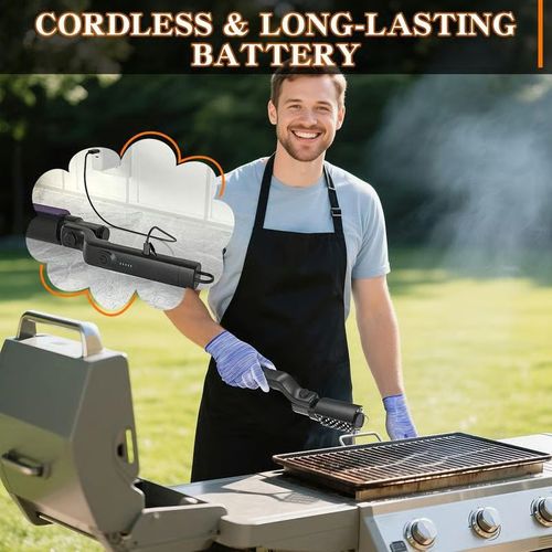 Electric BBQ Grill Brush Cordless