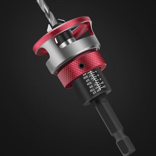 4PCS Wood Countersink Drill Bit Set with Depth Stop
