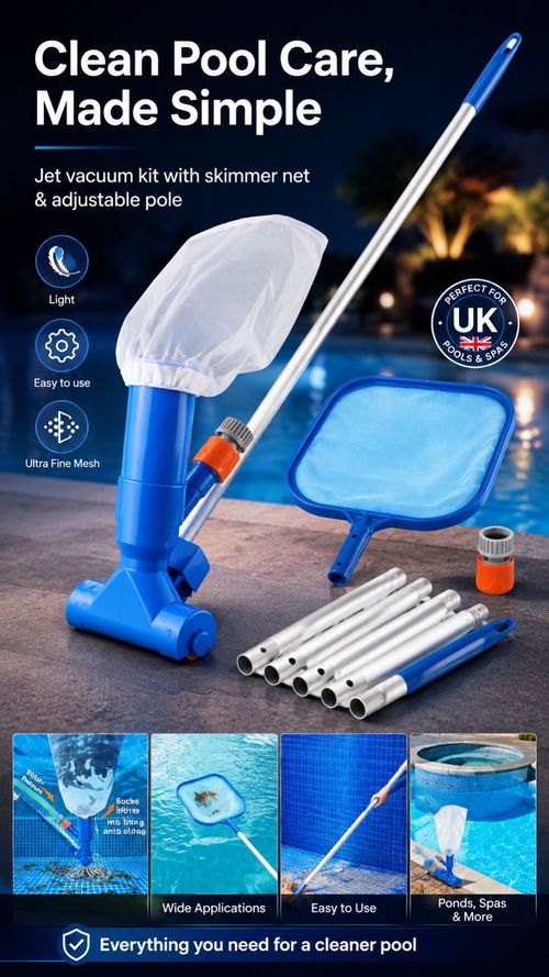 Pool cleaning vacuum set