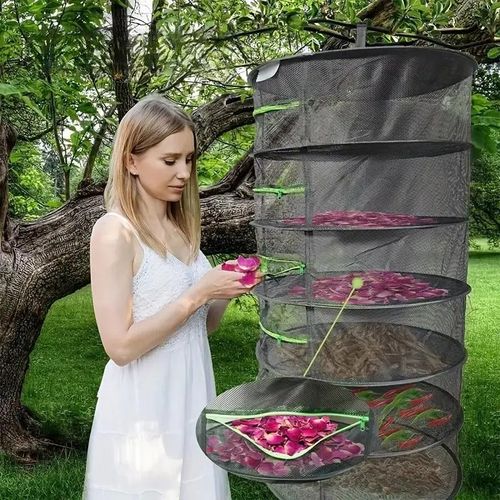 Plant Drying Rack, Durable Polyester Plant Drying Net, Herb Drying Rack, Space-saving Design for Indoor & Outdoor Use