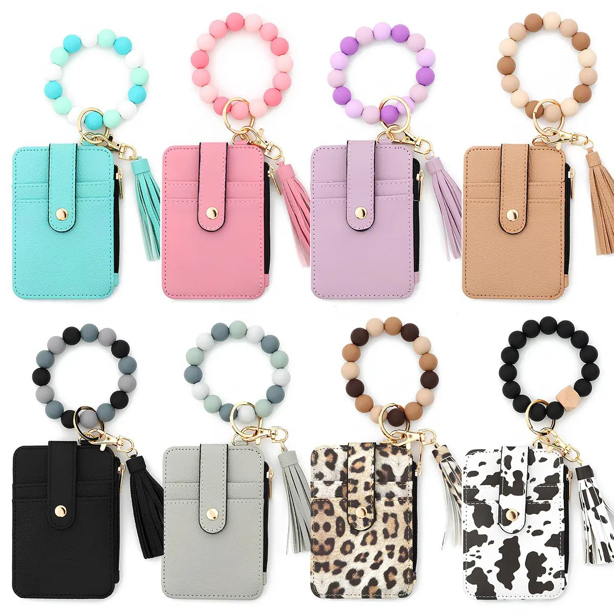 Women's Boho Style Bracelet Wristlet Wallet Credit Card Holder RFID