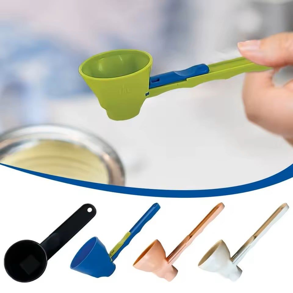 Buy 1 Get 2 !!! 🎁Protein Powder Sliding Spoon, Powder Funnel Scoop, Coffee Leak Proof Spoon