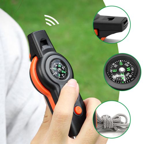 7-in-1 Multi-functional Outdoor Survival Whistle