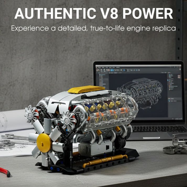 🏆45K+Likes😍Realistic Mechanical Engine Model Building Set