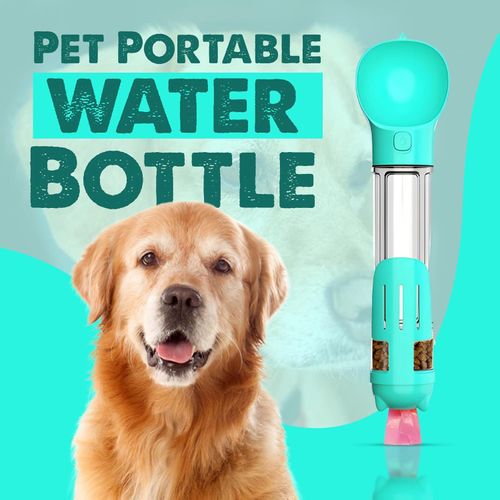 🐾💧4-in-1 Dog Water Bottle 🐶 500ML Portable Pet Water Dispenser