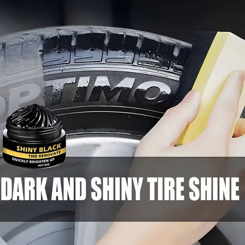 🚗 Multi-Purpose Car Trim & Tire Restoration Wax – Deep Black Shine, Long-Lasting Protection, Anti-Aging & Waterproof, Easy Application, Restores Faded Trim & Tires Like New ✨