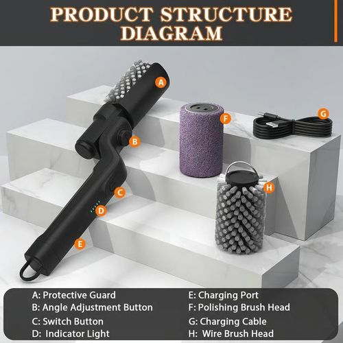 Electric BBQ Grill Brush Cordless